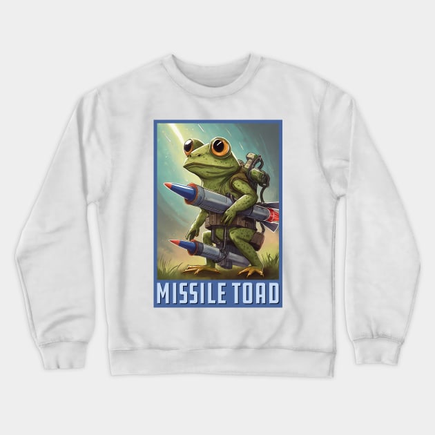 Missile Toad Vertical Crewneck Sweatshirt by Wright Art